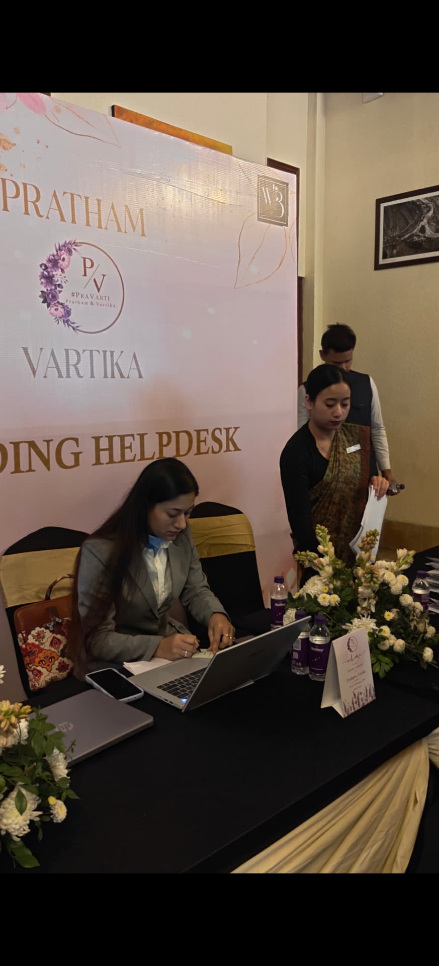 Harmony guest relations executive at a wedding helpdesk